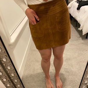 Free People Leather Mini Skirt